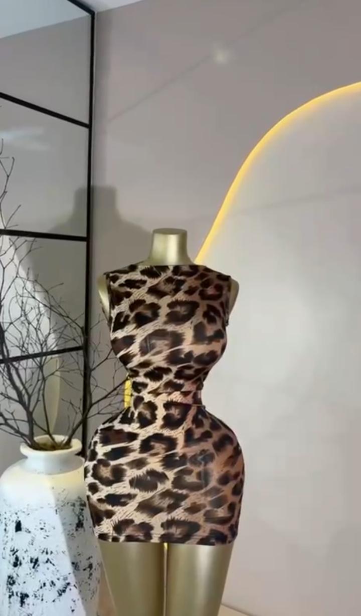 Leopard Sleeveless Mini