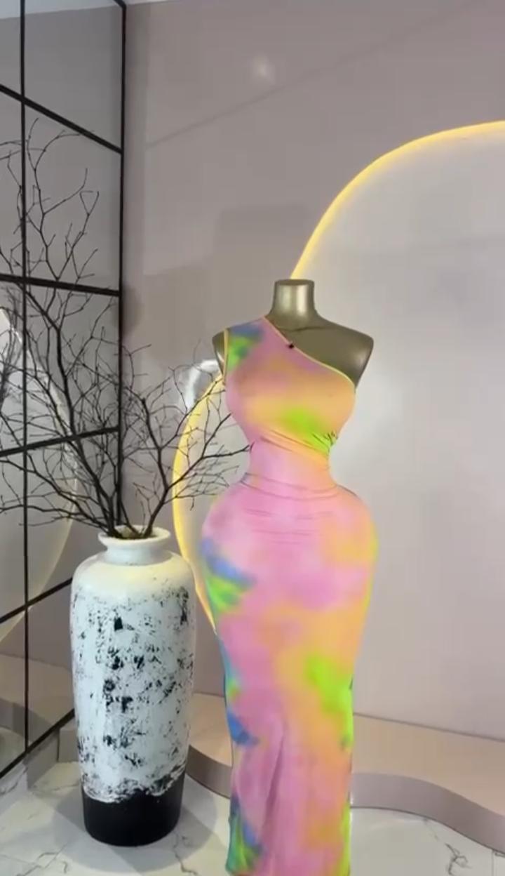 Neon Tie-Dye Maxi