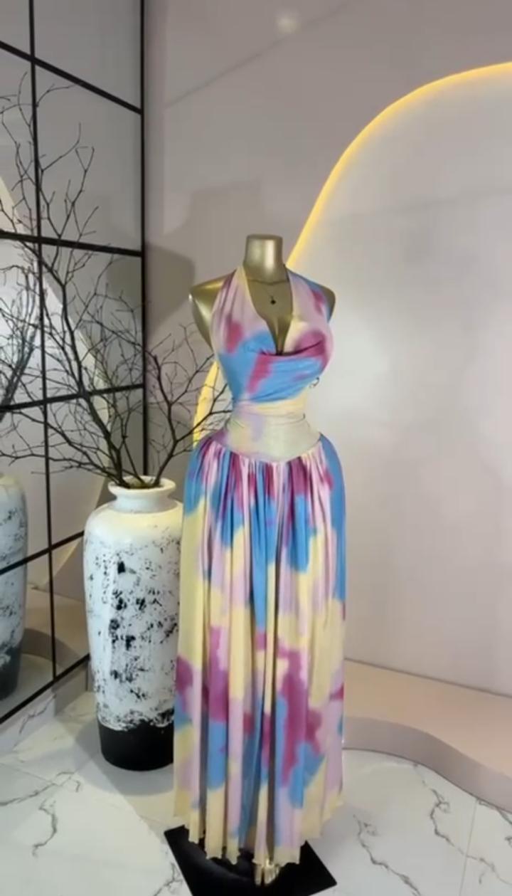 Pastel Tie-Dye Maxi