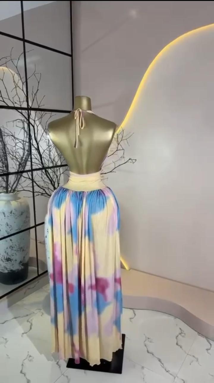 Pastel Tie-Dye Maxi