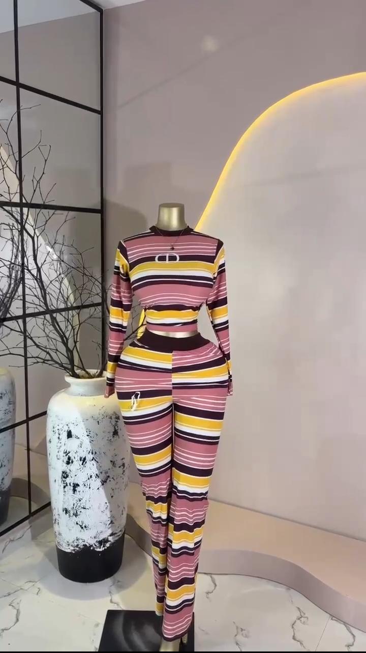 Stripe Crop & Pants II