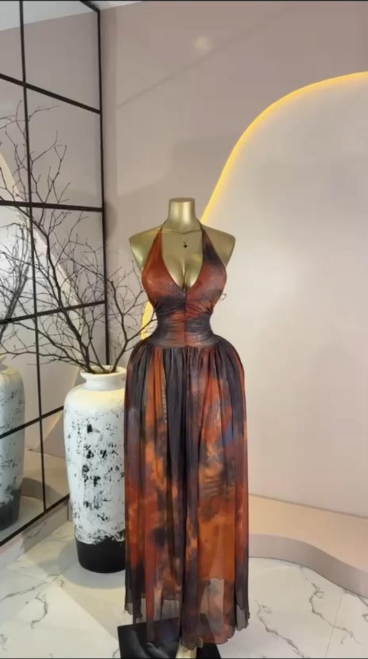 Rust Halter Maxi