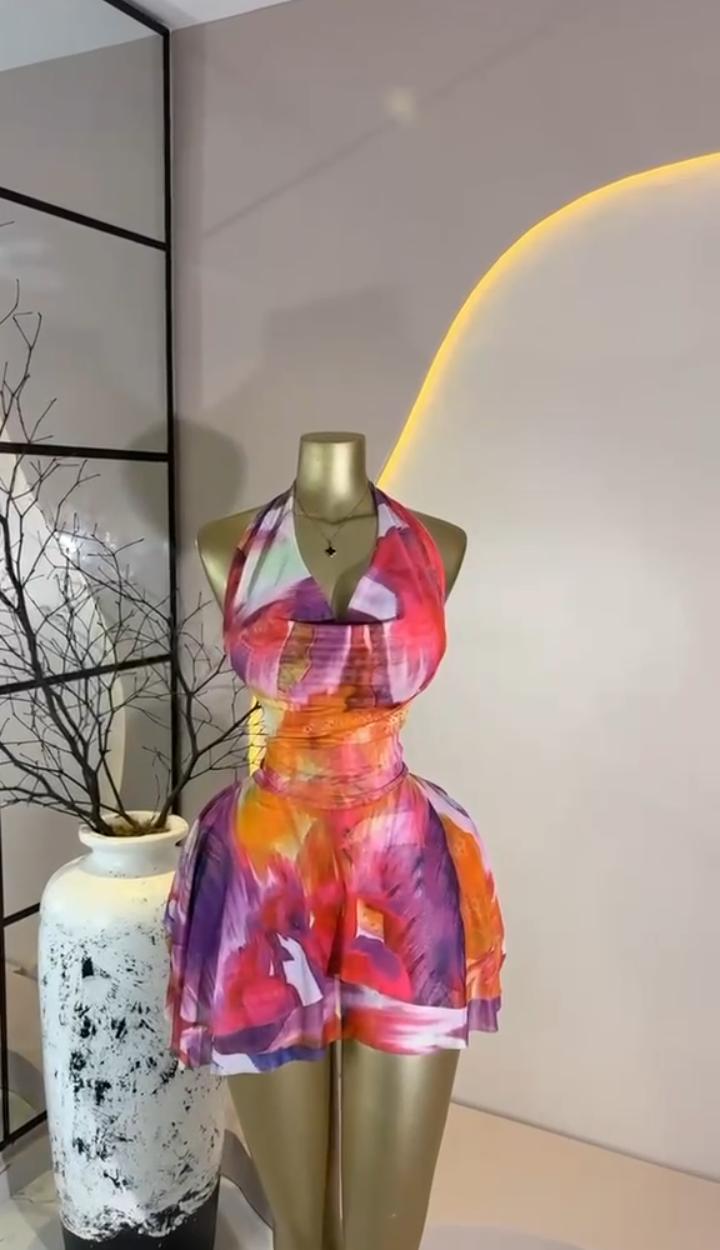 Multicolour Ruffle Mini