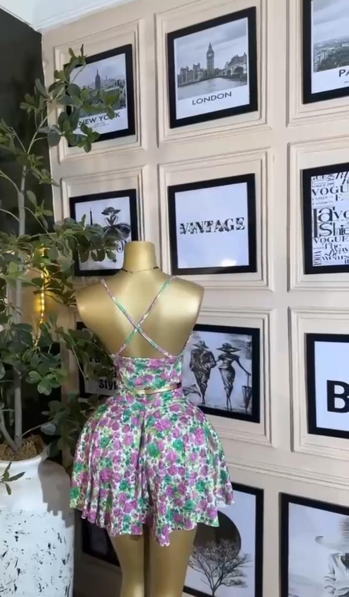 Floral Cross-Back Mini