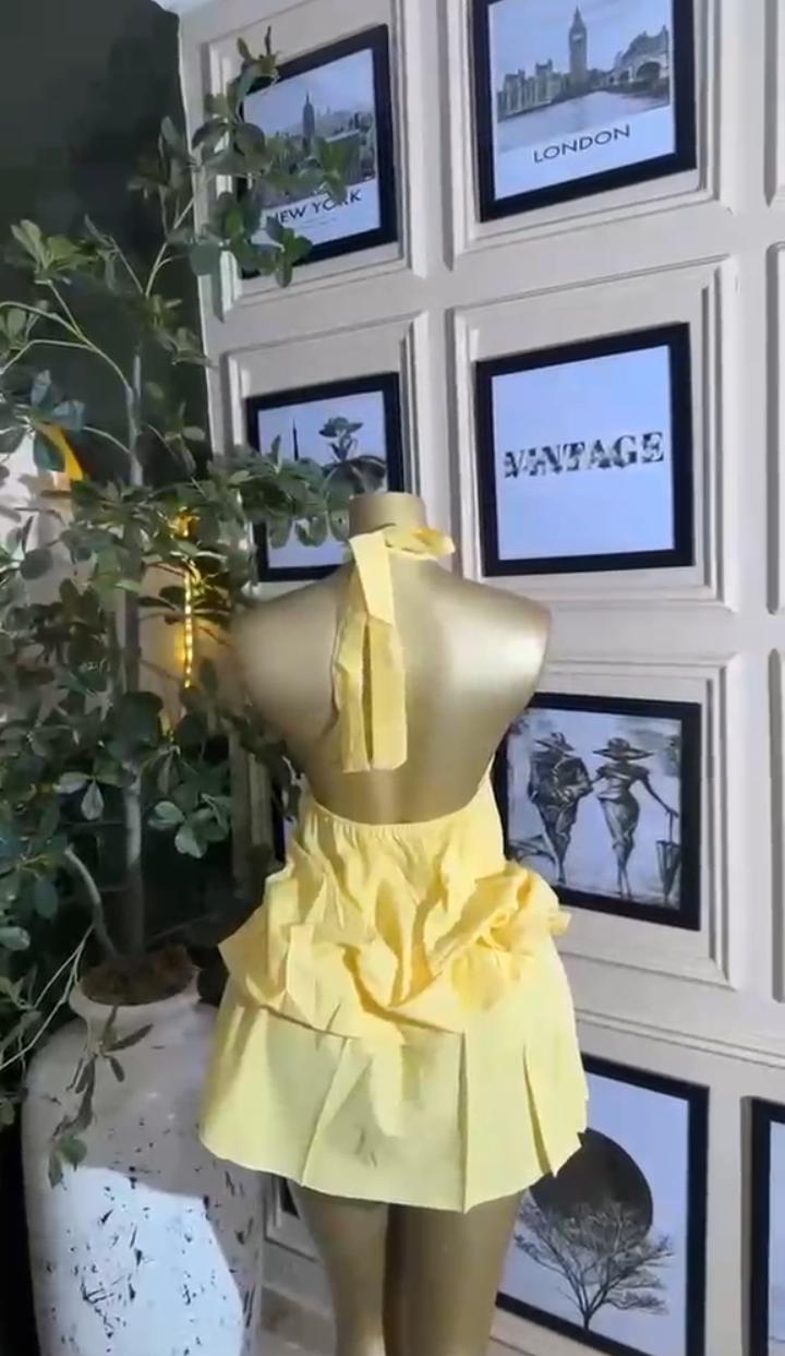 Yellow Ruffle Mini