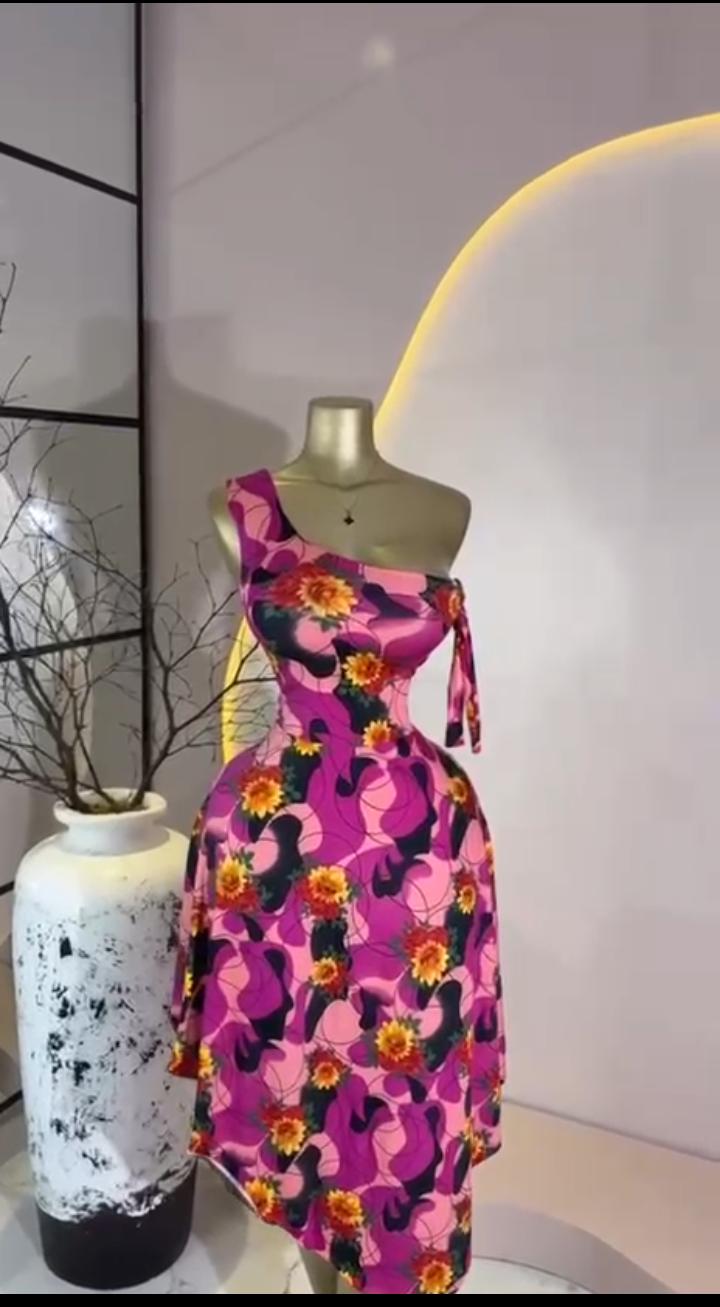 Sunflower One-Shoulder