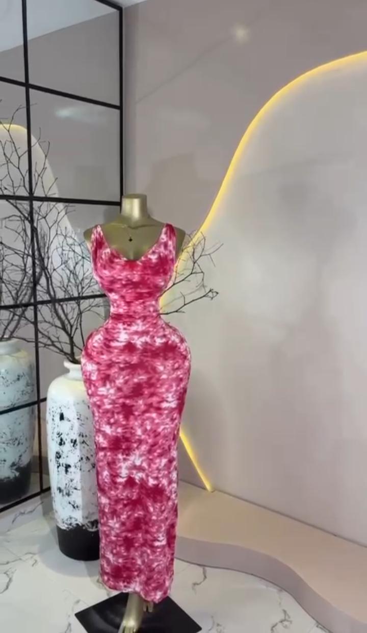 Pink Tie-Dye Maxi