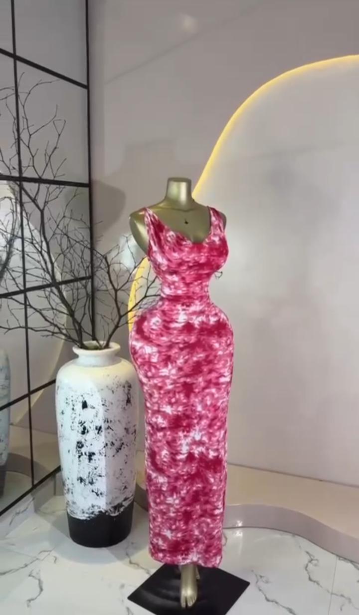 Pink Tie-Dye Maxi