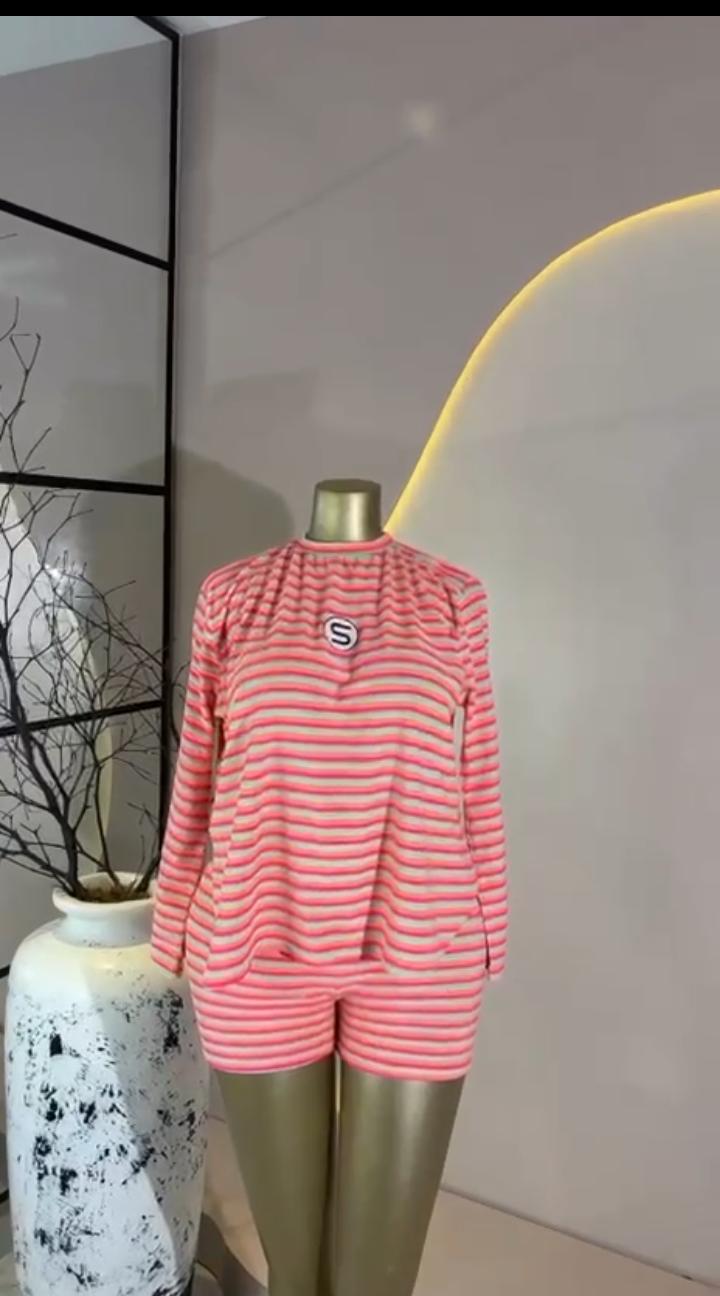 Pink Stripe Logo Set